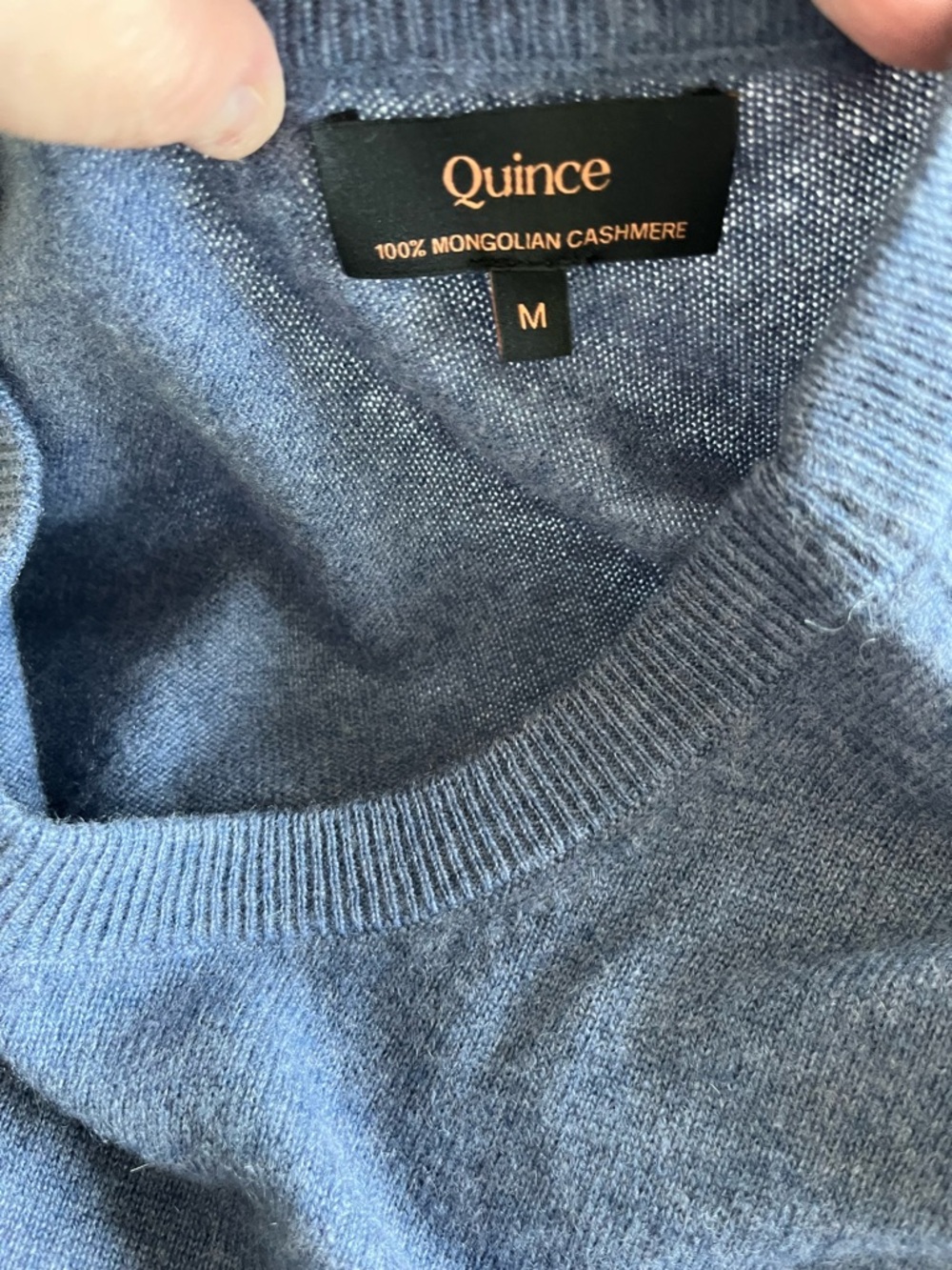 NWT Quince Crewneck Sweater in Heather Storm Blue Size Medium - Picture 5 of 8